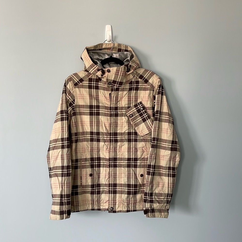 EUC Burton plaid snow jacket